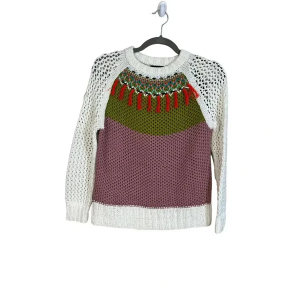 SMYTHE X AUGDEN Striped Mock Neck Sweater - Picture 1 of 3
